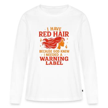 Vaterschaft überleben - ein Bier nach dem anderen - Frauen Premium Bio Langarmshirt - Weiß - Vorne - Julia (174cm)