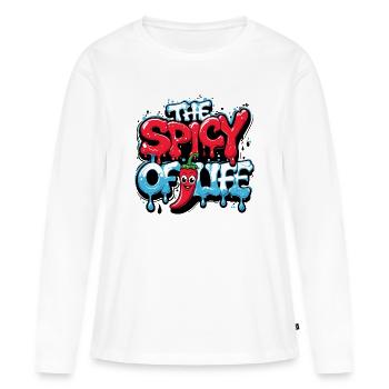 THE SPICY OF LIFE - Women's Premium Organic Long Sleeve Shirt - white - Front - Julia (174cm)