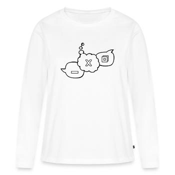 Computer speech bubbles - Women's Premium Organic Long Sleeve Shirt - white - Front - Julia (174cm)