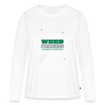 Weird Princess Stoned & Stunning - Frauen Premium Bio Langarmshirt - Weiß - Vorne - Julia (174cm)