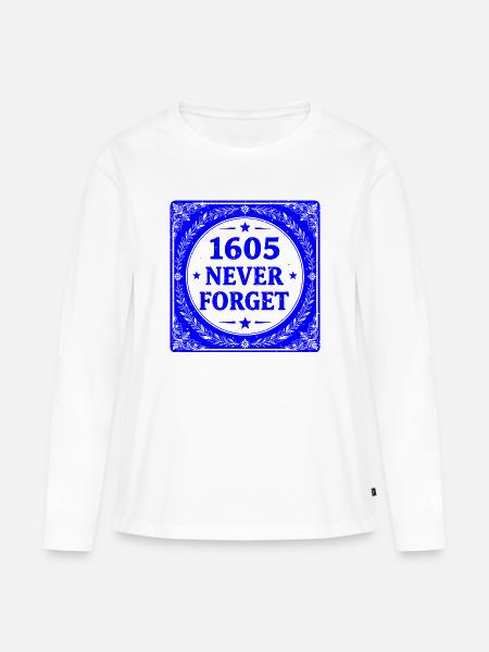 Blauer Schießpulver-Stempel - Frauen Premium Bio Langarmshirt - Weiß