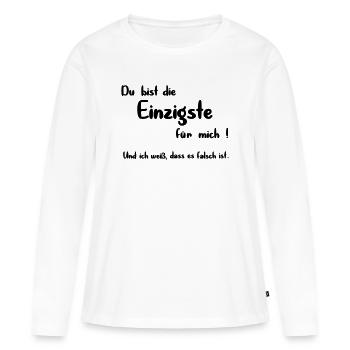The only one - Women's Premium Organic Long Sleeve Shirt - white - Front - Julia (174cm)