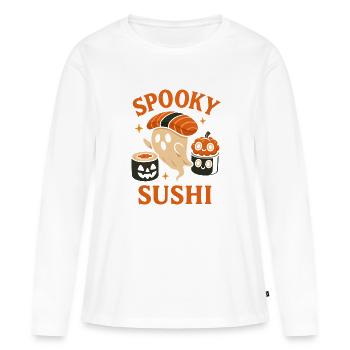 Spooky Sushi Ghosts - Frauen Premium Bio Langarmshirt - Weiß - Vorne - Julia (174cm)