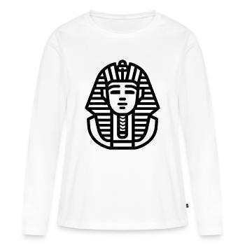 pharaoh - Women's Premium Organic Long Sleeve Shirt - white - Front - Julia (174cm)