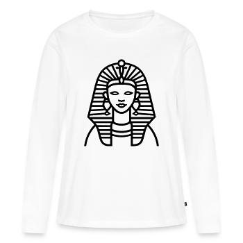 pharaoh - Women's Premium Organic Long Sleeve Shirt - white - Front - Julia (174cm)