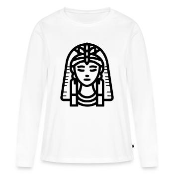 pharaoh - Women's Premium Organic Long Sleeve Shirt - white - Front - Julia (174cm)