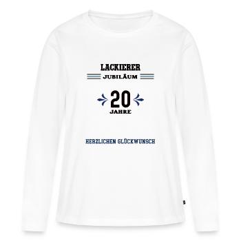 Painter 20th anniversary Twentieth anniversary - Women's Premium Organic Long Sleeve Shirt - white - Front - Julia (174cm)