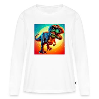 dinosaur - Women's Premium Organic Long Sleeve Shirt - white - Front - Julia (174cm)