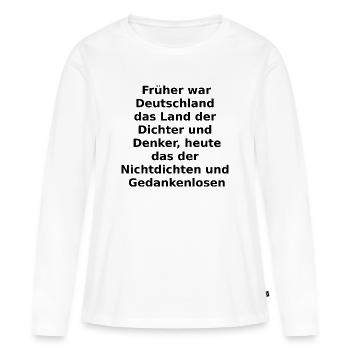 Poète et penseur ? - T-shirt manches longues Premium bio Femme - blanc - Devant - Julia (174cm)