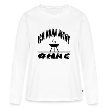 Griller - T-shirt manches longues Premium bio Femme - blanc - Devant - Julia (174cm)