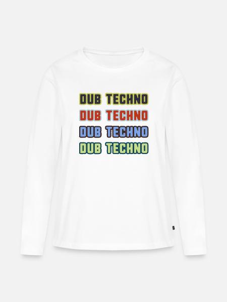 Dub Techno Kaleidoscope - Women's Premium Organic Long Sleeve Shirt - white