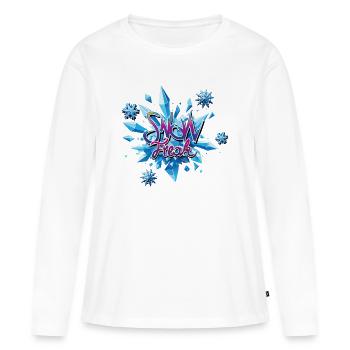 Explosion du Cristal de Neige - T-shirt manches longues Premium bio Femme - blanc - Devant - Julia (174cm)