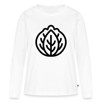 Chou - T-shirt manches longues Premium bio Femme - blanc - Devant - Julia (174cm)