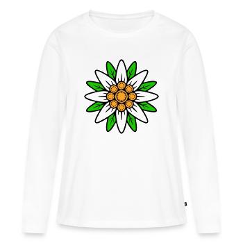 Edelweiss - Frauen Premium Bio Langarmshirt - Weiß - Vorne - Julia (174cm)