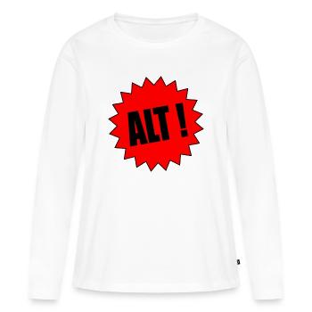 Alt - Frauen Premium Bio Langarmshirt - Weiß - Vorne - Julia (174cm)