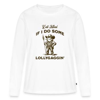 Ihr habt nichts dagegen, wenn ich einen Lollygag-Froschfarmer mache - Frauen Premium Bio Langarmshirt - Weiß - Vorne - Julia (174cm)