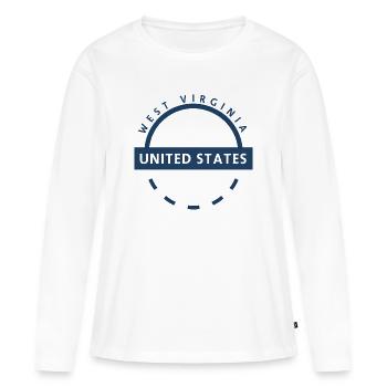 Wappen des Bundesstaates West Virginia - Frauen Premium Bio Langarmshirt - Weiß - Vorne - Julia (174cm)