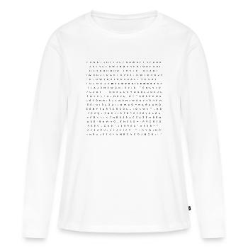 we love silence - Frauen Premium Bio Langarmshirt - Weiß - Vorne - Julia (174cm)