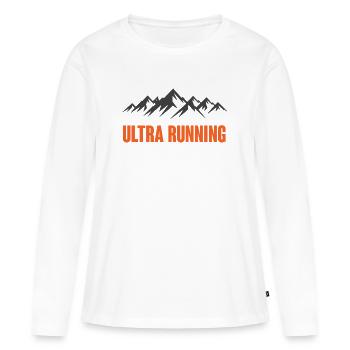 Ultra Running - T-shirt manches longues Premium bio Femme - blanc - Devant - Julia (174cm)