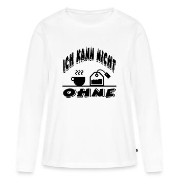 Tee - Frauen Premium Bio Langarmshirt - Weiß - Vorne - Julia (174cm)