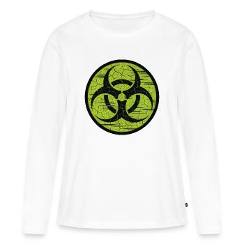 Underground biohazard - Contamination Zombie - T-shirt manches longues Premium bio Femme - blanc - Devant - Julia (174cm)