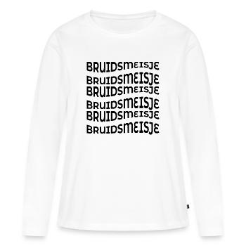 DEMOISELLE D’HONNEUR - T-shirt manches longues Premium bio Femme - blanc - Devant - Julia (174cm)