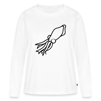 calmar - T-shirt manches longues Premium bio Femme - blanc - Devant - Julia (174cm)