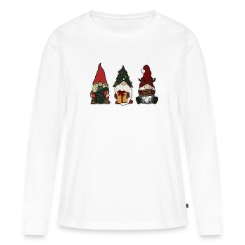 Brownie - T-shirt manches longues Premium bio Femme - blanc - Devant - Julia (174cm)