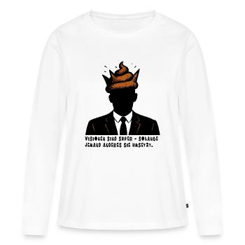 Visionen sind super! - Frauen Premium Bio Langarmshirt - Weiß - Vorne - Julia (174cm)