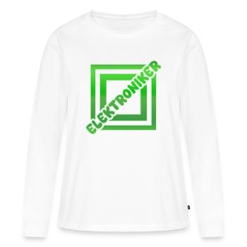 Métier Technicien en électronique - T-shirt manches longues Premium bio Femme - blanc - Devant - Julia (174cm)
