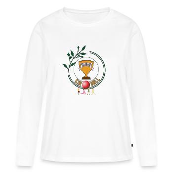 Kinball Siegerin Kinballerin Spielerin Sieg - Frauen Premium Bio Langarmshirt - Weiß - Vorne - Julia (174cm)