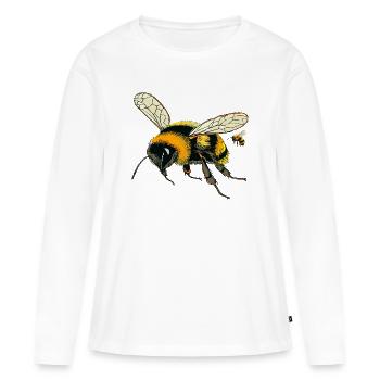 Bourdons - T-shirt manches longues Premium bio Femme - blanc - Devant - Julia (174cm)