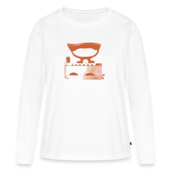 Bügeleisen antik - Frauen Premium Bio Langarmshirt - Weiß - Vorne - Julia (174cm)