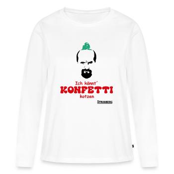 Stromberg - Ich Könnt Konfetti Kotzen Kostüm - Frauen Premium Bio Langarmshirt - Weiß - Vorne - Julia (174cm)