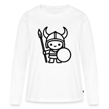 warrior - Women's Premium Organic Long Sleeve Shirt - white - Front - Julia (174cm)