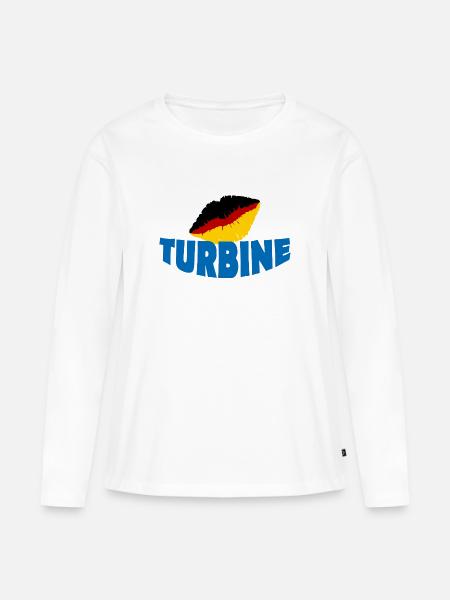 TURBINE - Frauen Premium Bio Langarmshirt - Weiß