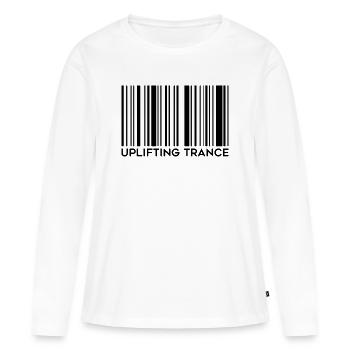 Code-barres Trance édifiant - T-shirt manches longues Premium bio Femme - blanc - Devant - Julia (174cm)