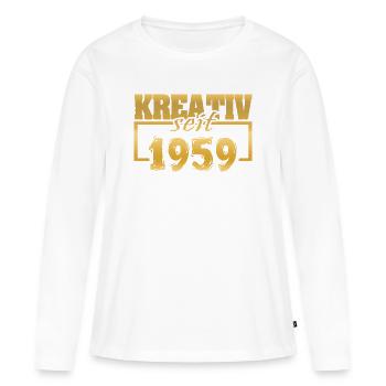 Concepteur de sites Web 1959 - T-shirt manches longues Premium bio Femme - blanc - Devant - Julia (174cm)