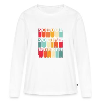 Social Worker Social Pedagogue Social Worker - Women's Premium Organic Long Sleeve Shirt - white - Front - Julia (174cm)