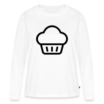 muffin - T-shirt manches longues Premium bio Femme - blanc - Devant - Julia (174cm)