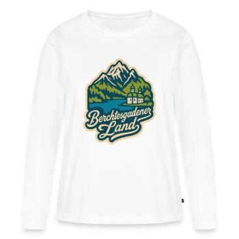 Berchtesgadener Land - T-shirt manches longues Premium bio Femme - blanc - Devant - Julia (174cm)