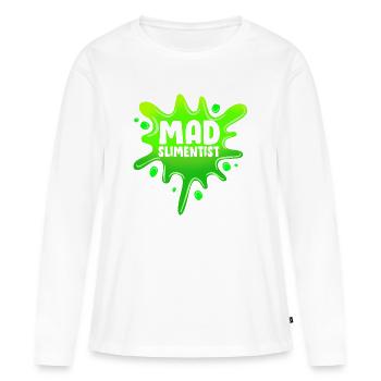 Slime visqueux Slime - T-shirt manches longues Premium bio Femme - blanc - Devant - Julia (174cm)