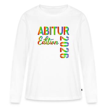 REMISE DES DIPLÔMES DE L’ÉCOLE SECONDAIRE RAINBOW 2026 - T-shirt manches longues Premium bio Femme - blanc - Devant - Julia (174cm)