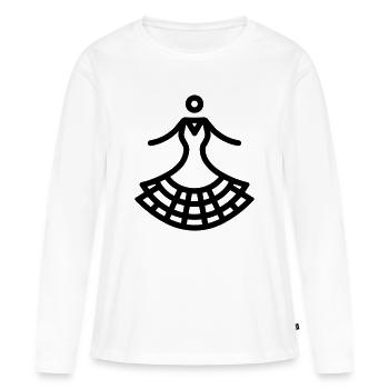 flamenco - T-shirt manches longues Premium bio Femme - blanc - Devant - Julia (174cm)
