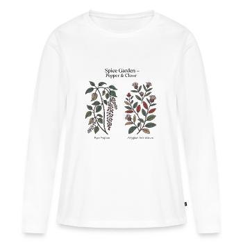 Botanische Gewürze - Frauen Premium Bio Langarmshirt - Weiß - Vorne - Julia (174cm)