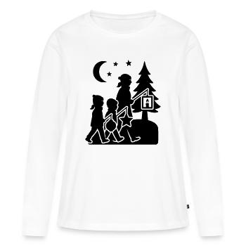Lanterne Running Enfants - T-shirt manches longues Premium bio Femme - blanc - Devant - Julia (174cm)