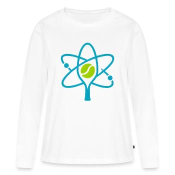 Atomic Tennis Radiance Neon - Frauen Premium Bio Langarmshirt - Weiß - Vorne - Julia (174cm)