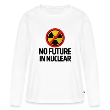 Keine Atomkraft - Frauen Premium Bio Langarmshirt - Weiß - Vorne - Julia (174cm)