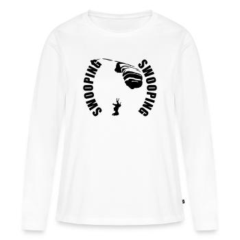 Piqué - T-shirt manches longues Premium bio Femme - blanc - Devant - Julia (174cm)