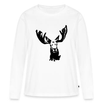 Élan - T-shirt manches longues Premium bio Femme - blanc - Devant - Julia (174cm)